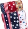 Patriotic Ribbon for Crafts, Wreath, 4th of July Ribbon 2-1/2 Inch Total 90 Feets(30 Yards)